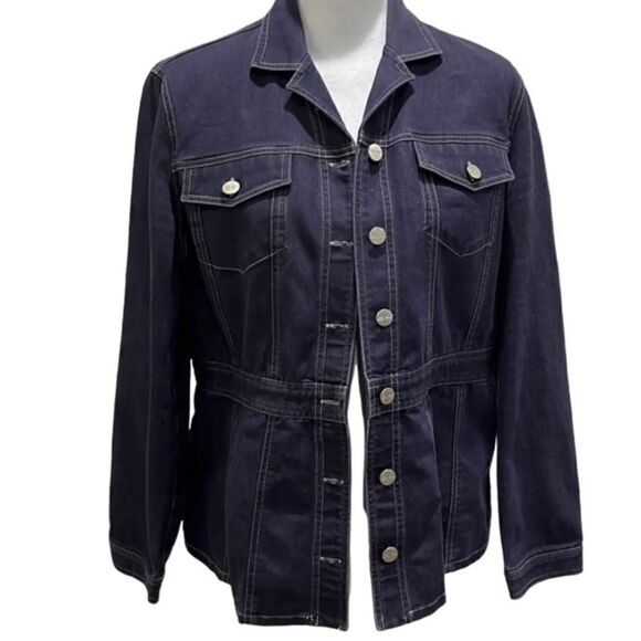 Evan - Picone Demin Stretch Button down Jacket. Waist band stitched. - Picture 2 of 7